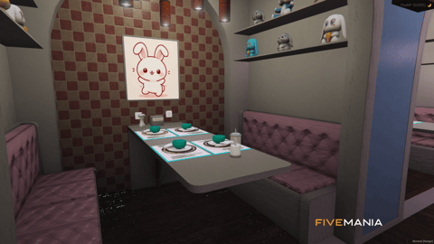 FIVEM Rabbit Coffee | Cozy Coffee Shop MLO | Interior & Exterior | Custom Props | Themed Decor | Add-On | Optimized | Fivem Ready | High Quality — image 8