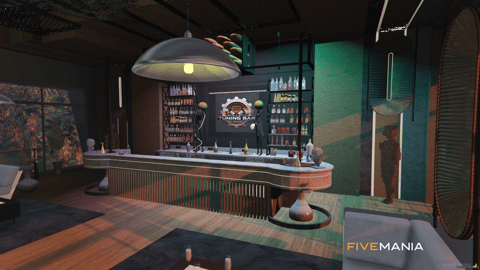 FIVEM Tuning Bar Mechanic V2 | Modern Mechanic Shop & Bar MLO | Interior & Exterior | Rooftop Lounge | Custom Office | Add-On | Optimized | Fivem Ready | High Quality — image 9
