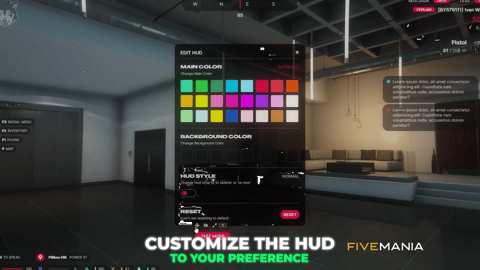 FIVEM HUD Script | Customizable User Interface | Dynamic HUD Styles | Color Customization | Vehicle Controls | Add-On | Optimized | Fivem Ready | High Quality, image 15