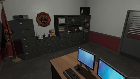 FIVEM Legion Fire Department | Detailed Fire Station MLO | Interior & Exterior | Fire Pole | Meeting Room | Offices | Add-On | Optimized | Fivem Ready | High Quality — image 16