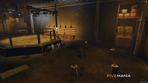 FIVEM Secret Illegal Fight Club | Underground Combat Arena MLO | Interior & Exterior | Bar Area | Fight Cage | Add-On | Optimized | Fivem Ready | High Quality — image 5