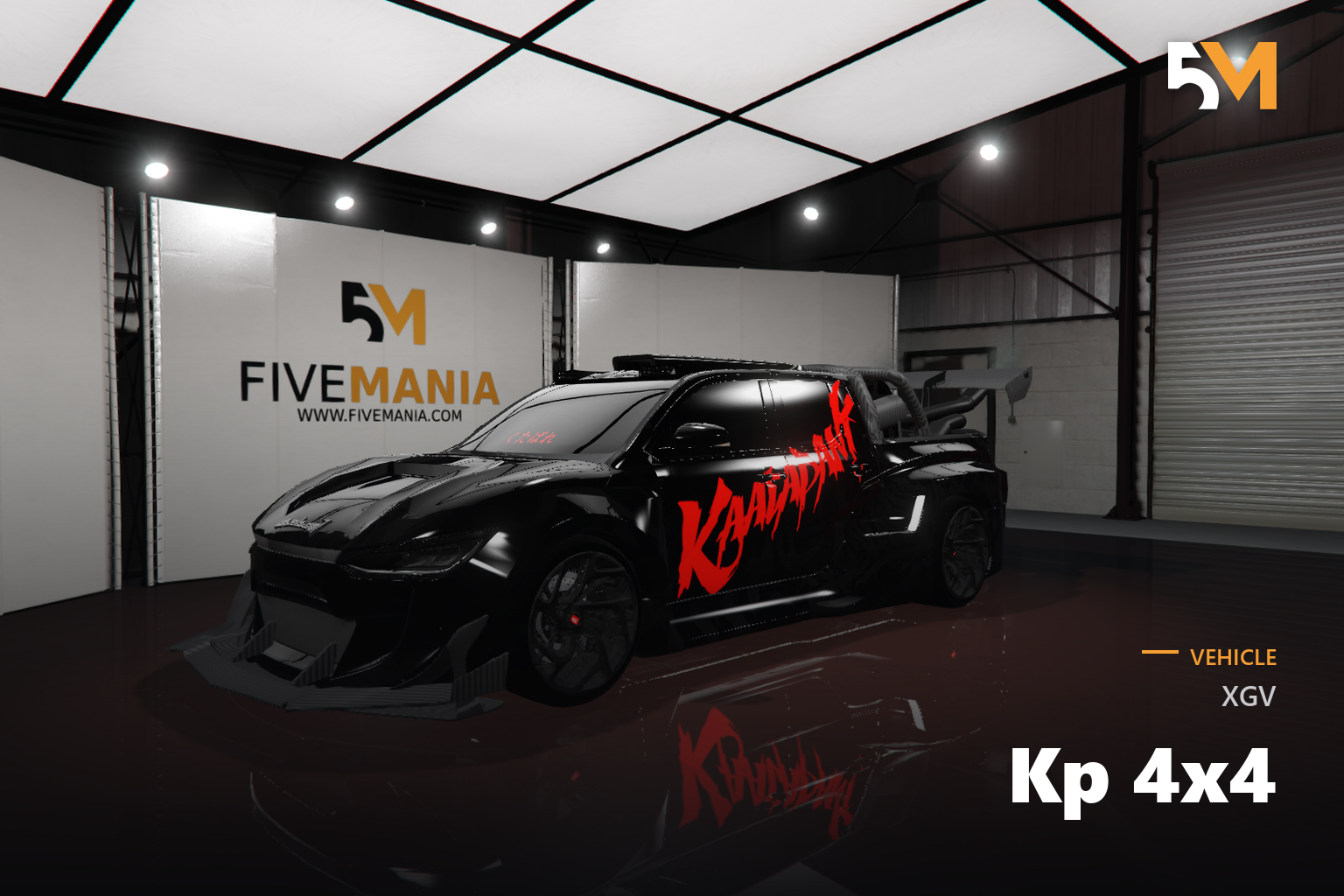 FIVEM Xgv Kp 4x4 | Aggressive Performance Pickup [Unbadged] Add-On | Custom Body Kit & Liveries | Working Lights | Optimized | Fivem Ready | High Quality