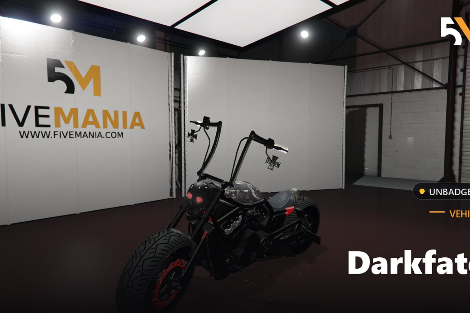 FIVEM Darkfate | Custom Chopper Motorcycle [Unbadged] Add-On | Optimized | Fivem Ready | High Quality