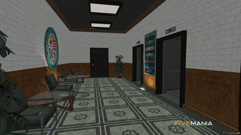 FIVEM Ocean Police Department | Detailed Police Station MLO | Interior & Exterior | Multiple Rooms | Custom Props | Add-On | Optimized | Fivem Ready | High Quality — image 8