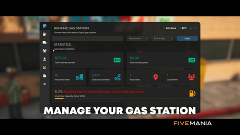 FIVEM Gas Station Ownership | Business Management Script | Ownership & Upgrades | Banking System | Custom UI | Add-On | Optimized | Fivem Ready | High Quality, image 18