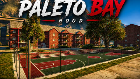 FIVEM Paleto Bay Hood | Residential Area Map Edit | Basketball Court | Custom Buildings | Paved Walkways | Add-On | Optimized | Fivem Ready | High Quality cover