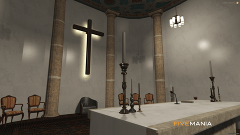 FIVEM Rockford Church | Grand Church MLO | Interior & Exterior | Stained Glass | Add-On | Optimized | Fivem Ready | High Quality — image 8