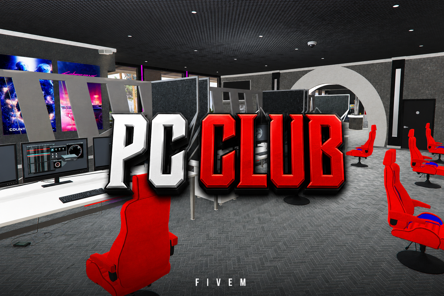 FIVEM Pc Club | Gaming Cafe MLO | Interior & Exterior | Gaming Stations | Private Rooms | Full Bar | Add-On | Optimized | Fivem Ready | High Quality