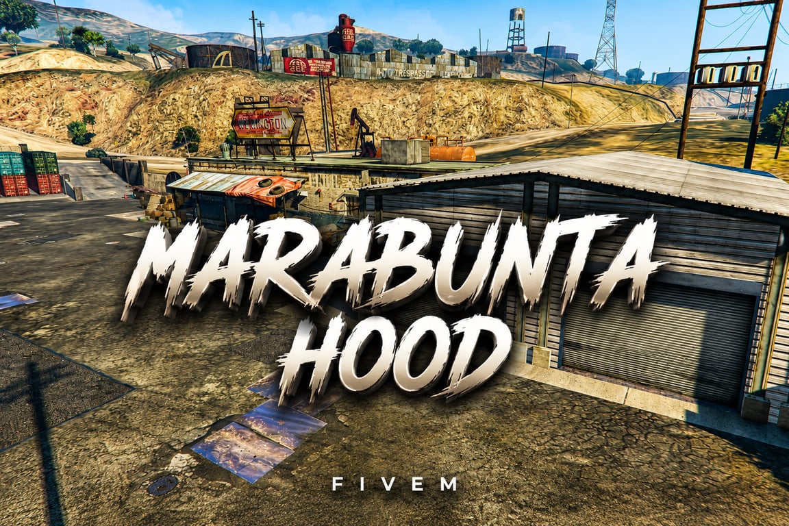 FIVEM Marabunta Hood | Gritty Gang Hideout MLO | Interior & Exterior | Custom Props | Graffiti Art | Add-On | Optimized | Fivem Ready | High Quality