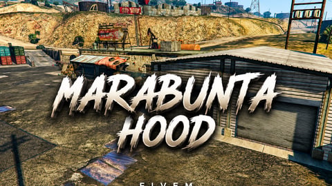 FIVEM Marabunta Hood | Gritty Gang Hideout MLO | Interior & Exterior | Custom Props | Graffiti Art | Add-On | Optimized | Fivem Ready | High Quality cover