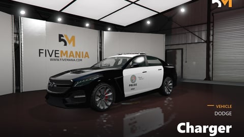 FIVEM Dodge Charger | Lore Friendly Police Sedan | Working Lights | Police Livery | Custom Wheels | Add-On | Optimized | Fivem Ready | High Quality cover