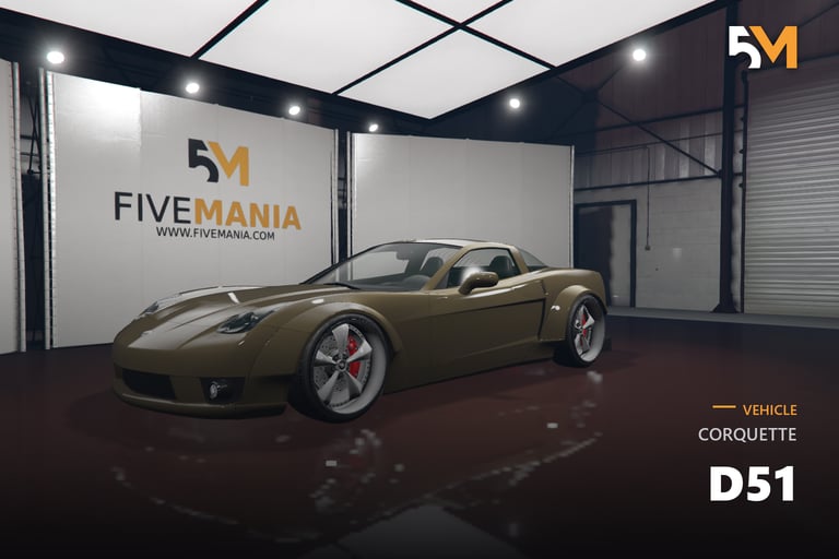 FIVEM Corquette D51, Custom Sports Car Add-On