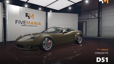 FIVEM Corquette D51 | Custom Sports Car Add-On | Widebody Kit | Custom Wheels | Working Lights | Add-On | Optimized | Fivem Ready | High Quality cover