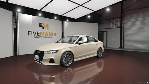 FIVEM Audi A3/S3 Sedan (8V) | Realistic Compact Sports Sedan [Unbadged] Add-On | Interior & Exterior | Working Lights | Custom Wheels | Optimized | Fivem Ready | High Quality, image 3