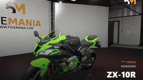 FIVEM Kawasaki ZX-10R | Realistic Sport Bike [Unbadged] Add-On | Working Lights | Optimized | Fivem Ready | High Quality cover