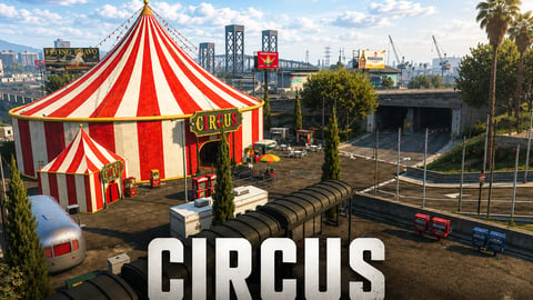 FIVEM Circus | Grand Entertainment MLO | Interior & Exterior | Food Stalls | Fortune Teller Booth | Add-On | Optimized | Fivem Ready | High Quality cover