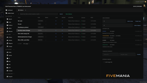 FIVEM Police Records Mdt | Comprehensive Police Records System | Evidence Tracking | Personnel Management | Custom Themes | Integrated Dispatch | Add-On | Optimized | Fivem Ready | High Quality, image 5