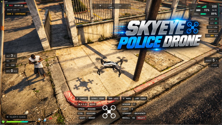 FIVEM SkyEye Police Drone, Advanced Police Drone Script