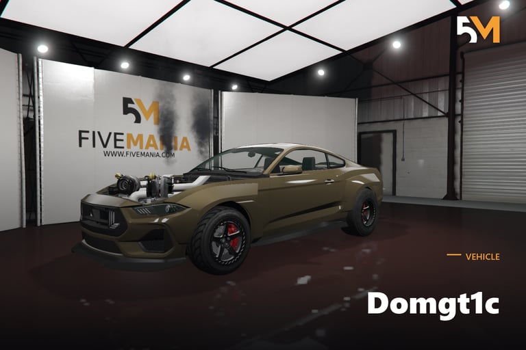 FIVEM Domgt1c, Highly Modified Drag Car [Unbadged] Add-On