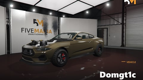 FIVEM Domgt1c | Highly Modified Drag Car [Unbadged] Add-On | Exposed Engine & Widebody | Drag Setup | Optimized | Fivem Ready | High Quality cover