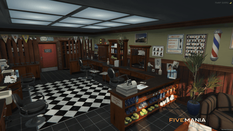 FIVEM Barber | Classic Barber Shop MLO | Interior & Exterior | Custom Props | Optimized | Fivem Ready | High Quality — image 12