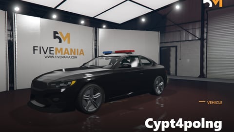 FIVEM Cypt4polng | Police Sports Car [Unbadged] Add-On | Working Lights & Siren | Optimized | Fivem Ready | High Quality cover