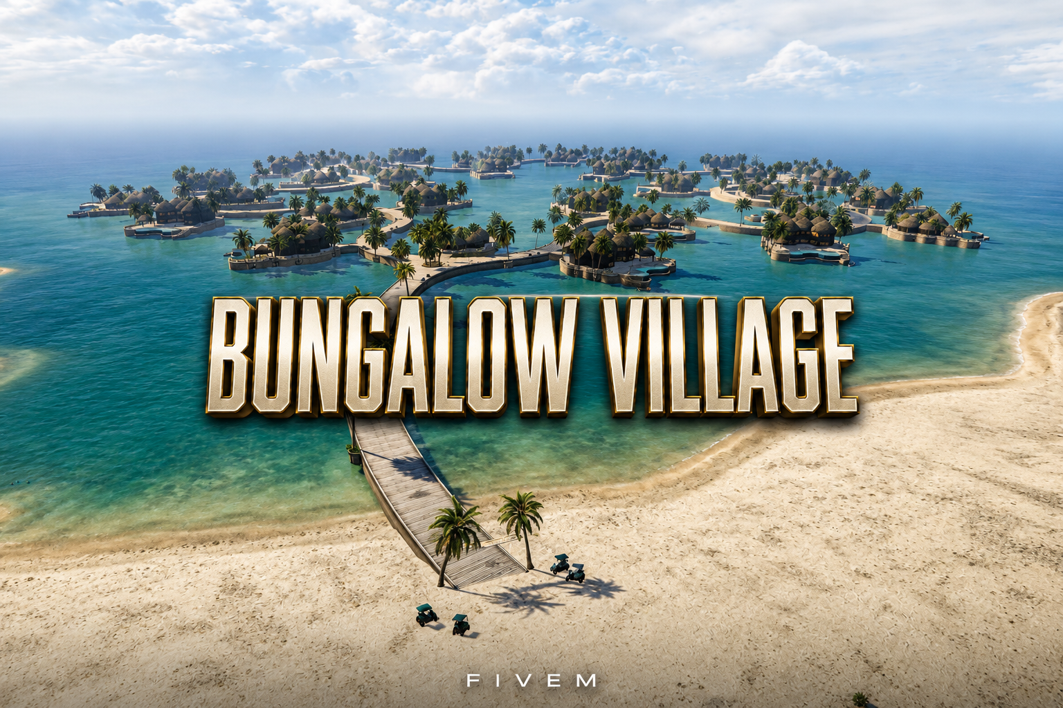 FIVEM Bungalow Village | Tropical Island Village MLO | Multiple Bungalows | Private Pools | Interior & Exterior | Add-On | Optimized | Fivem Ready | High Quality