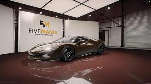 FIVEM 296gtb | Realistic Sports Car [Unbadged] Add-On | Interior & Exterior | Working Lights | Optimized | Fivem Ready | High Quality — image 3
