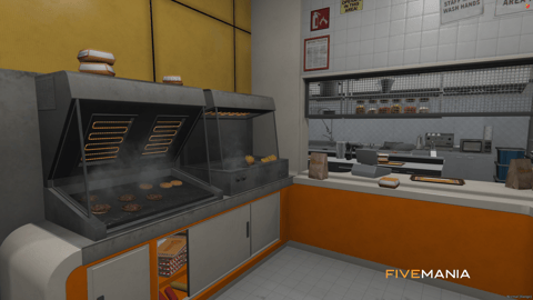 FIVEM Wigwam Restaurant | Classic Diner MLO | Interior & Exterior | Full Kitchen | Office Space | Add-On | Optimized | Fivem Ready | High Quality — image 8