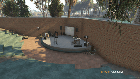 FIVEM Grove Street Lake | Multi-Purpose Waterfront MLO | Gym & Office | Outdoor Lounge | Amphitheater & Beach | Add-On | Optimized | Fivem Ready | High Quality — image 48