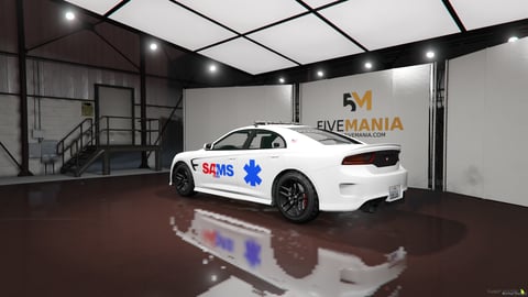 FIVEM Dodge Charger | Emergency EMS Vehicle [Unbadged] Add-On | Working Emergency Lights | Push Bar | Custom Liveries | Optimized | Fivem Ready | High Quality, image 8