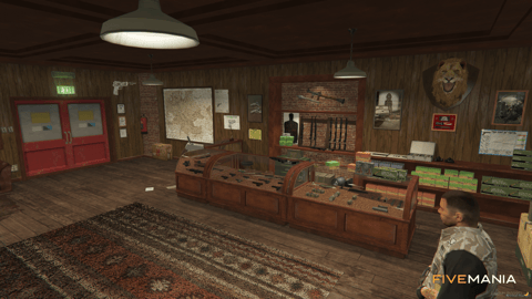 FIVEM Julia Gunstore | Custom Ammunation MLO | Interior & Exterior | Weapon Displays | Custom Props | Add-On | Optimized | Fivem Ready | High Quality — image 4