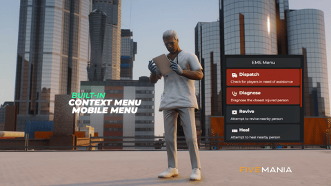 FIVEM Ambulance Job | Advanced EMS Script | Context Menu | Stretcher Prop | Death Animations | Revive & Heal | Add-On | Optimized | Fivem Ready | High Quality, image 12