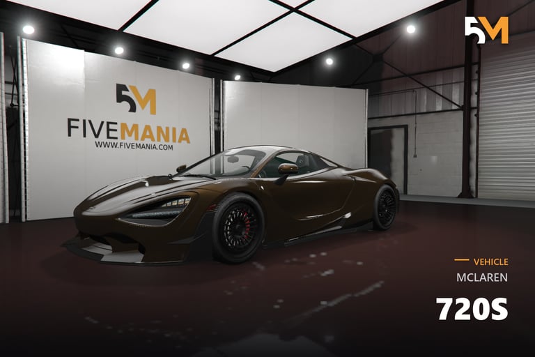 FIVEM McLaren 720S, Realistic Supercar [Unbadged] Add-On