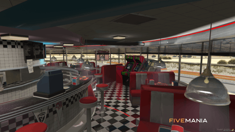 FIVEM Sandy Burgershots | Retro Diner MLO | Interior & Exterior | Custom Props | Add-On | Optimized | Fivem Ready | High Quality — image 8