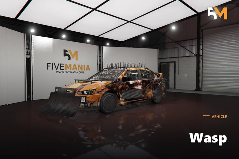 FIVEM Wasp, Apocalyptic Battle Car [Unbadged] Add-On