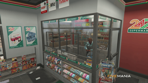 FIVEM Shop247 | Lore-Friendly 24/7 Supermarket MLO | Interior & Exterior | Detailed Shelving | Backroom | Add-On | Optimized | Fivem Ready | High Quality — image 6