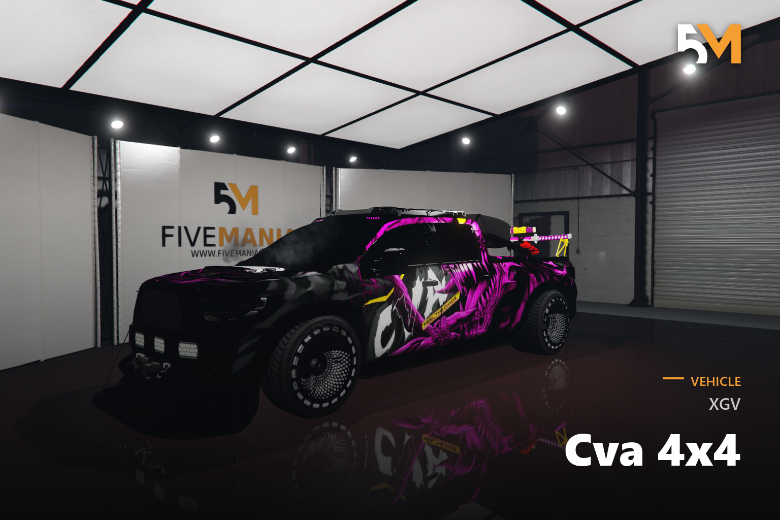 FIVEM Xgv Cva 4x4 | Custom Off-Road Truck [Unbadged] Add-On | Custom Livery | Off-Road Ready | Working Lights | Custom Parts | Add-On | Optimized | Fivem Ready | High Quality
