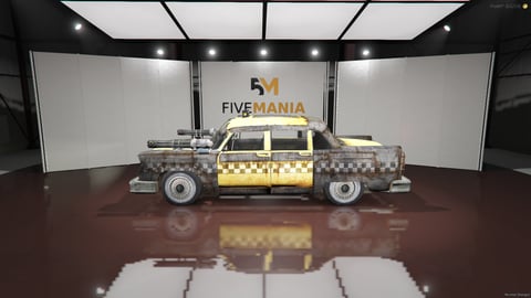 FIVEM Tmyellow | Weaponized Post-Apocalyptic Taxi [Unbadged] Add-On | Mounted Weapons | Custom Bodywork | Working Lights | Add-On | Optimized | Fivem Ready | High Quality, image 8