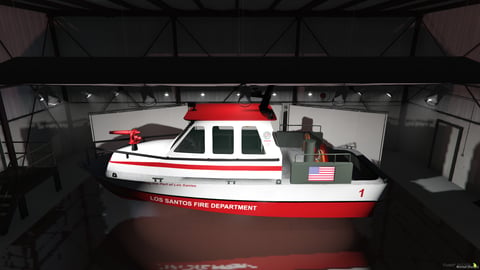 FIVEM Fire Department Patrol Boat | Lore Friendly Emergency Vessel | Working Water Cannon | Detailed Interior | Emergency Lights | Add-On | Optimized | Fivem Ready | High Quality, image 7