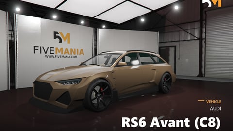 FIVEM Audi RS6 Avant (C8) | Lore Friendly Performance Wagon | Interior & Exterior | Tuning Parts | Working Lights | Add-On | Optimized | Fivem Ready | High Quality cover