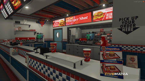 FIVEM Burgershot Restaurant | Iconic Fast Food MLO | Interior & Exterior | Full Kitchen | Dining Area | Restrooms | Add-On | Optimized | Fivem Ready | High Quality — image 15
