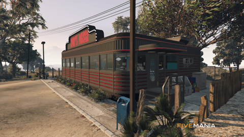 FIVEM Pops Diner | Retro American Diner MLO | Interior & Exterior | Full Kitchen | Seating Area | Add-On | Optimized | Fivem Ready | High Quality — image 2