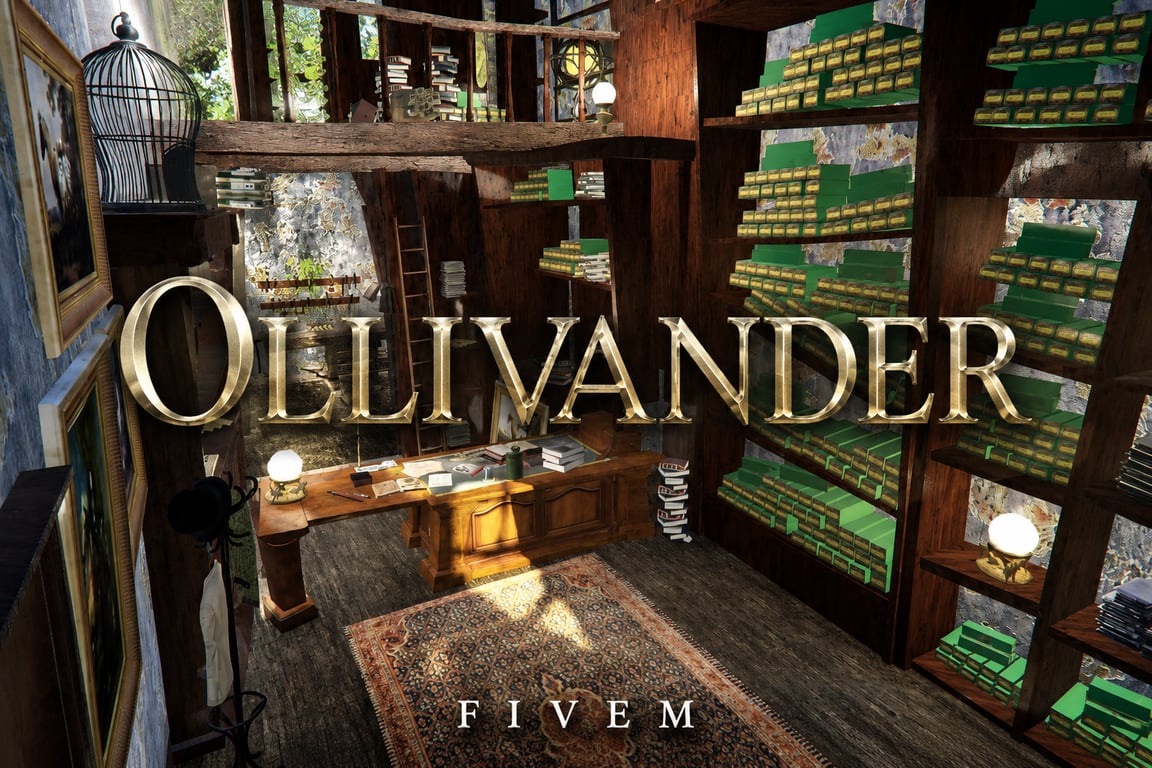 FIVEM Ollivander | Magical Wand Shop MLO | Interior & Exterior | Custom Props | Optimized | Fivem Ready | High Quality