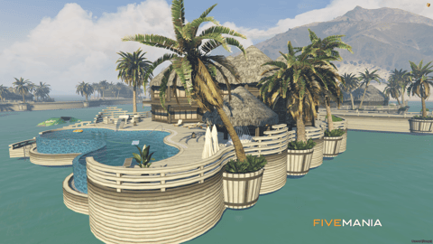 FIVEM Bungalow Village | Tropical Island Village MLO | Multiple Bungalows | Private Pools | Interior & Exterior | Add-On | Optimized | Fivem Ready | High Quality — image 8