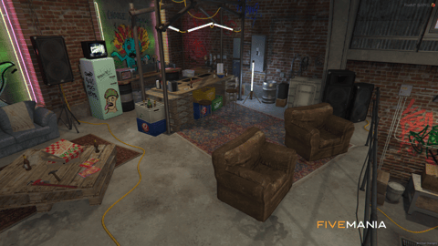 FIVEM Secret Fight Club | Underground Fight Club MLO | Interior & Exterior | Boxing Ring | Bar Area | Office Space | Add-On | Optimized | Fivem Ready | High Quality — image 7