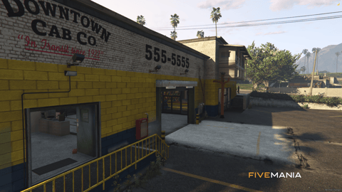 FIVEM Downtown Cab Co | Functional Taxi Company MLO | Interior & Exterior | Reception Area | Office Space | Garage | Add-On | Optimized | Fivem Ready | High Quality — image 4