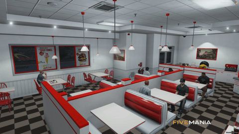 FIVEM Up N Atom Freeway | Iconic Fast Food Restaurant MLO | Interior & Exterior | Detailed Kitchen | Dining Area | Add-On | Optimized | Fivem Ready | High Quality — image 10