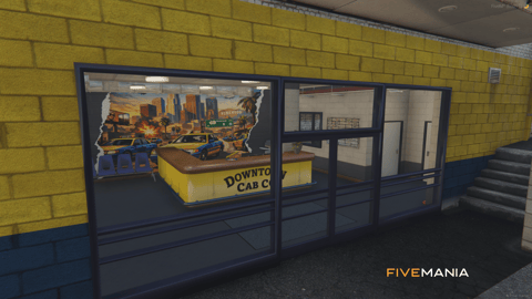 FIVEM Downtown Cab Co | Functional Taxi Company MLO | Interior & Exterior | Reception Area | Office Space | Garage | Add-On | Optimized | Fivem Ready | High Quality — image 8