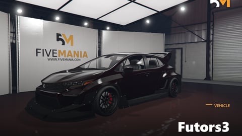 FIVEM Futors3 | Custom Sports Hatchback Add-On | Widebody Kit | Custom Rims | Performance Exhaust | Optimized | Fivem Ready | High Quality | Add-On cover